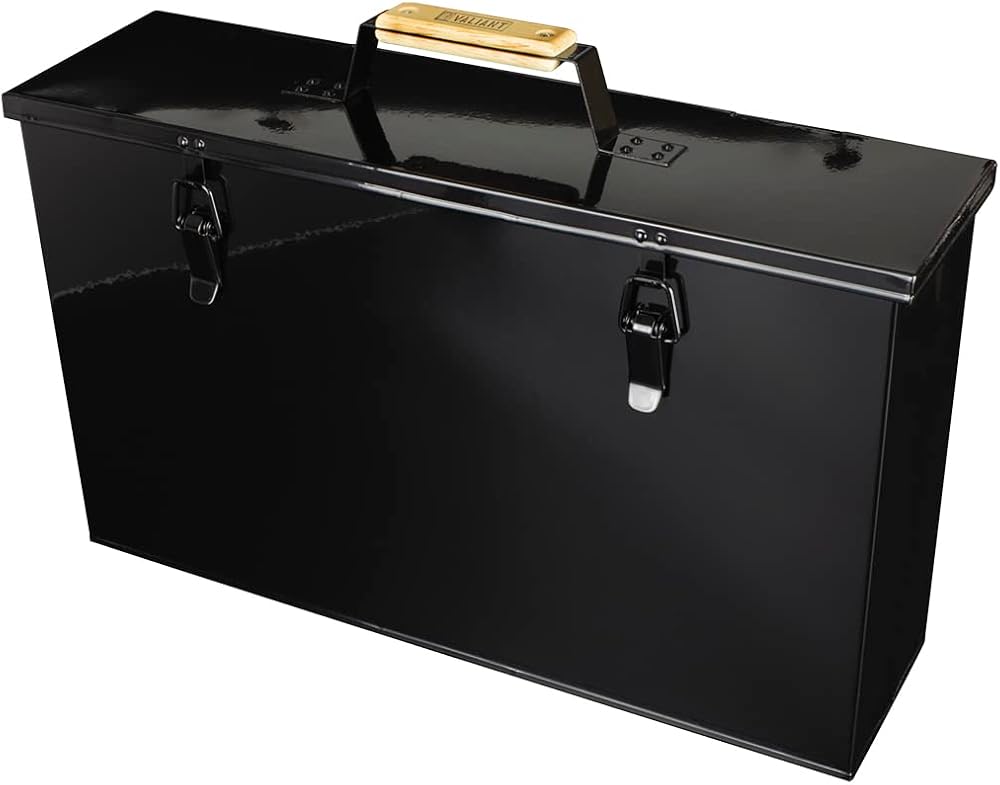 Valiant Fireside Metal Ash Carrier Black 45x26x12 cm