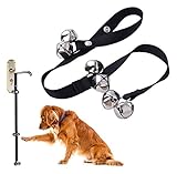 ANJOSHI Dog Bells for House Potty Training Your Puppy, Loud Sound Even A Puppy Can Hear, Adjustable Loop and Length Fits Every Size Dog and All Door Handles