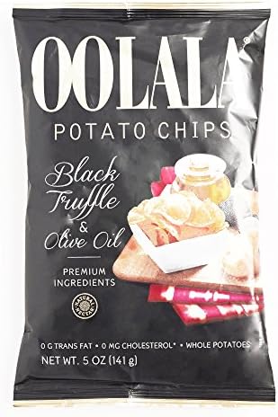 Oolala Black Truffle and Olive Oil Potato Chips 5 oz each (4 Items Per Order, not per case)