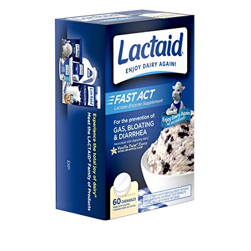 Lactaid Fast Act Lactose Intolerance Relief Chewables with Lactase