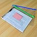 baotongle 50 PCS Clear Color Zip up PVC A5 Paper Document File Bill Zipper Bag Pencil Pouch