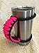 Handmade Paracord Yeti Rambler 20 Oz Tumbler Handle, black/pink