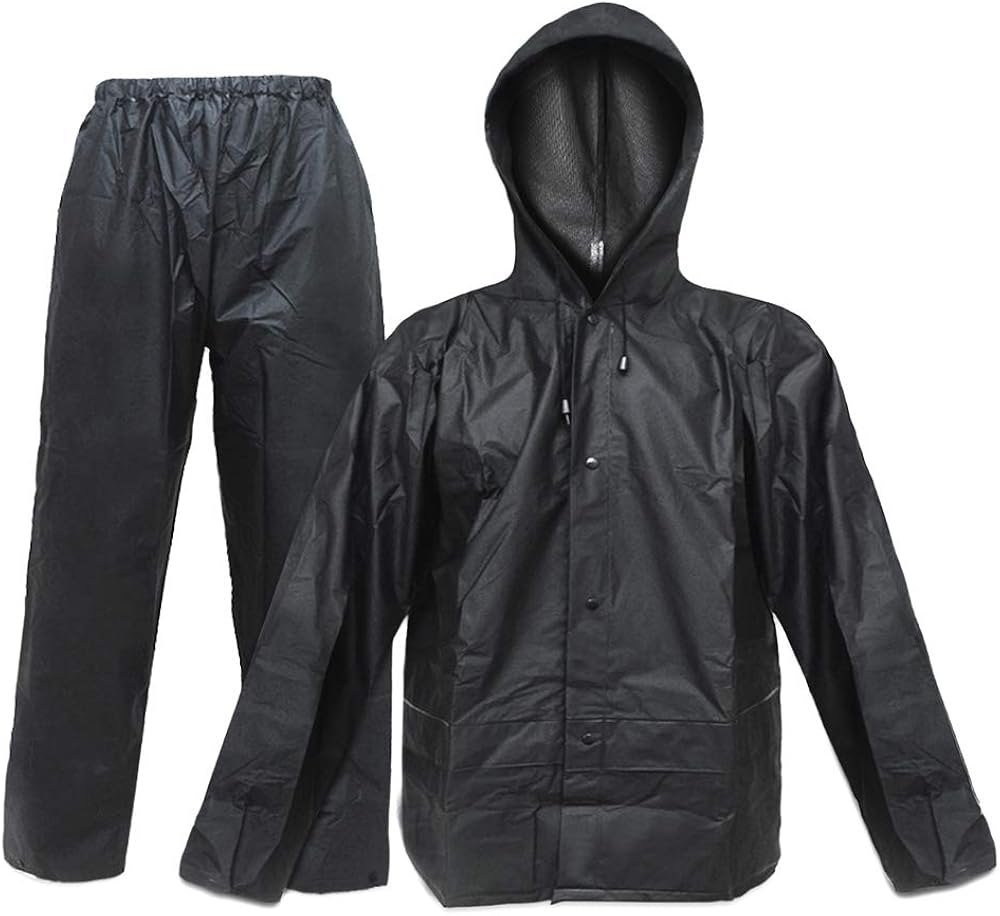 Rain Suit for Men Women EVA Ultra-Lite Waterproof Protective Rain Coat Jacket with Pants Rain Gear Workwear: Clothing