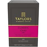 Taylors of Harrogate Classic Chai Tea, 20 CT | Spiced, Aromatic &amp; Warming, Caffeinated, Enjoy Hot or Iced.