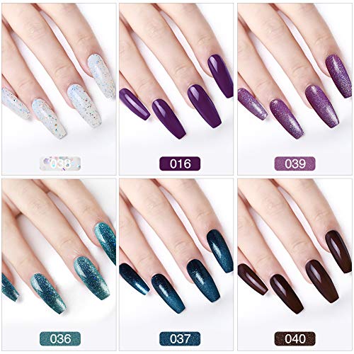 Fashion Zone 12 Colors Gel Nail Polish Starter Kit with 36W LED Nail Dryer Lamp, Base and Top Coat Set, Manicure Tool Set