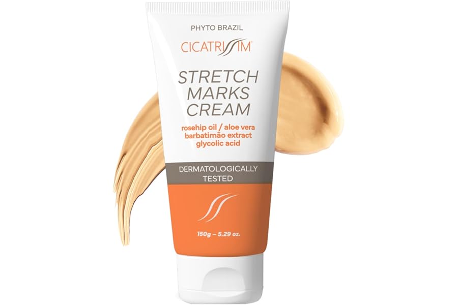 Cicatrissim Stretch Mark Cream for Red and White Striae – Softens Stretch Marks, Evens Skin Tone, and Firms Skin – All Skin Types – 150g