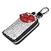 Bestbling Bling Bling Car Key Holder 3D Handmade Leather Auto Key Case Car Key Gourd Leather Holder Cover Case with Luxury Bling Crystal Diamond Rhinestones (Lips Red)