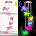 ME9UE Solar Fly Pigs Wind Chimes, Outdoor Waterproof Mobile Romantic LED Multi Color-Changing Solar Sensor Powered Lights for Home, Yard, Night Garden, Party, Valentines Gift, Festival Decor