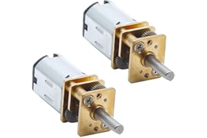 Augiimor 2PCS DC 6V 300RPM Speed Reduction Motor N20 3mm Shaft Mini Metal Gearwheel Gear Motor with Full Metal Gearbox Micro Motor
