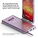 Caseology Skyfall for Galaxy Note 9 Case (2018) - Clear Back & Slim Fit - Lavender Purple