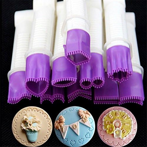 UNAKIM--10pcs/set Cake Pastry Lace Clip Plastic Lace tweezers Cake Mould Model Tool