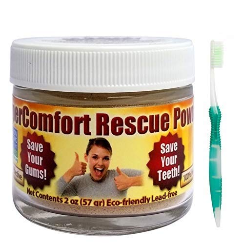 Gum Illness Assist! Dental Rescue Combo – Rescue Tooth & Gum Powder & Efficient Flossing Toothbrush – Helps Scale back Gum Recession, Helps to Take away Plaque, Helps with Gingivitis, Helps Bleeding Gums