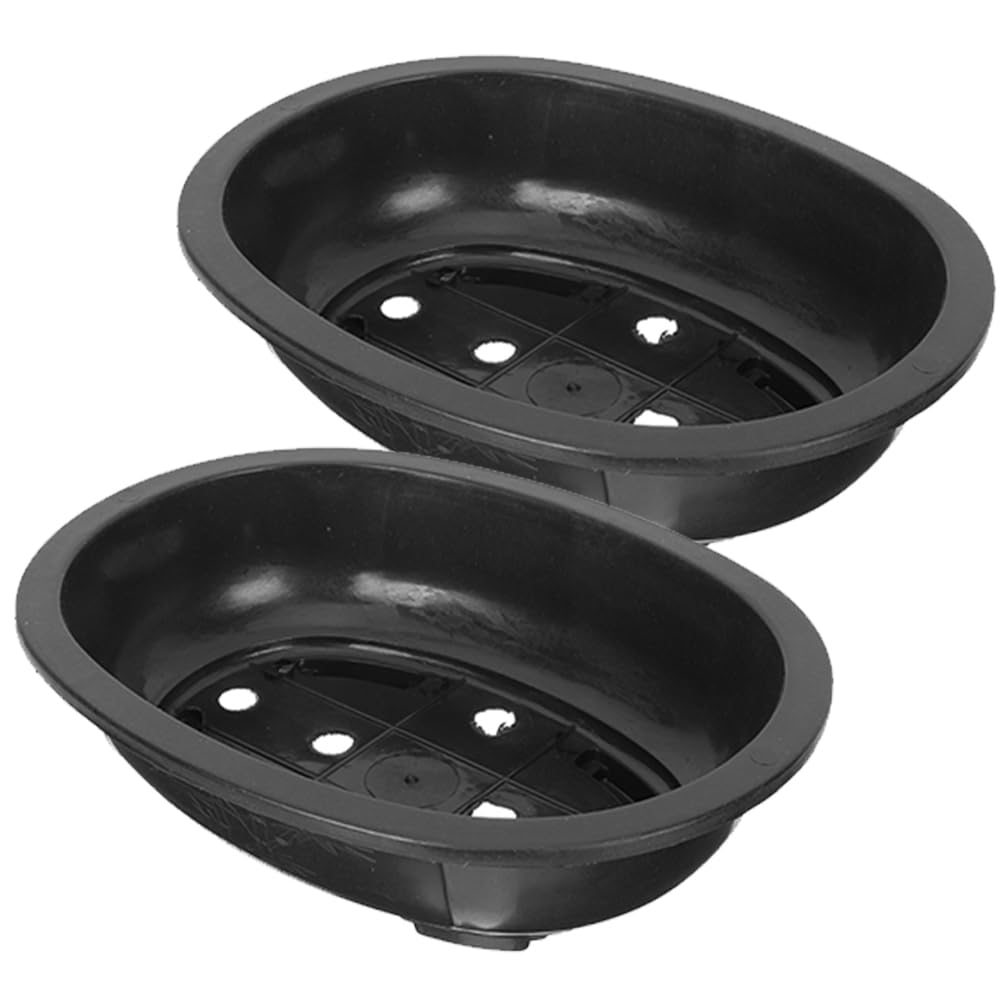 TOVINANNA Bonsai Training Pot Plastic Oval Plant Container 12X9 Inch Gardening Planter for Indoor Outdoor Succulent and Cactus Cultivation