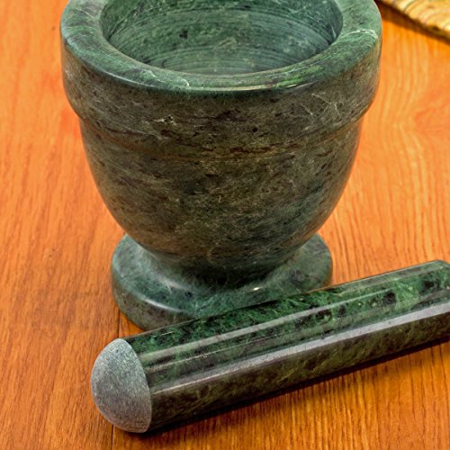 Evco International Creative Home 74022R Marble Mortar/Pestle, Green
