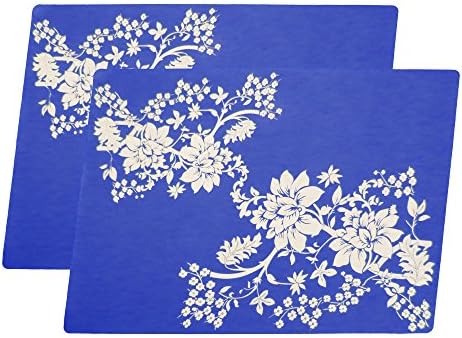 2pc Large Size Silicone Gel Place-mat For Great Dinning Experience, Heat Resistance and Water Proof, Non Slippery, High Level of Insulation for Pots and Pans - Blue