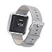 For Fitbit Blaze Bands, bayite Accessory Leather Wristband for Fitbit Blaze Smart Watch, Small, Grey 5.5 - 6.7 inches