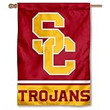 College Flags & Banners Co. USC Trojans SC Logo Two Sided and Double Sided House Flag