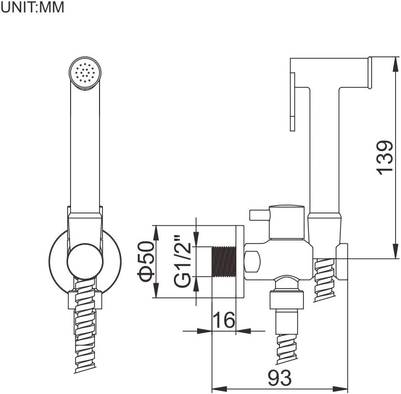 Ibergrif Handheld Bidet Sprayer Kit - Image 3
