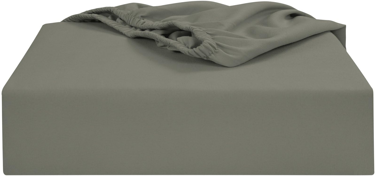 Soroor Bedding & Linen, Microfiber Double Fitted Sheet, Grey Deep Pocket 12 inch Bed Sheets, Super Soft Fabric & Elastic Hem Fitted Sheets | 135 x 190 x 30 cm Double Bed Sheet
