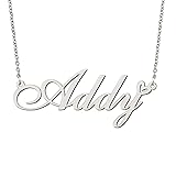 BYBWBL Addy Name Pendant Necklace Silver Color