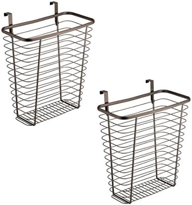 interDesign Axis Steel Wire Bronze Over the Counter Waste Storage Basket
