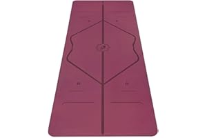 Liforme Original Yoga Mat – Free Yoga Bag Included - Patented Alignment System, Warrior-like Grip, Non-slip, Eco-friendly, sweat-resistant, long, wide, 4.2mm thick mat for comfort