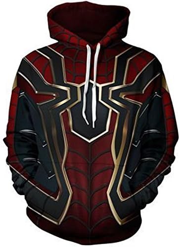 KILLYCOS Unisex Superhero 3D Printed Hoodie Cosplay Costume