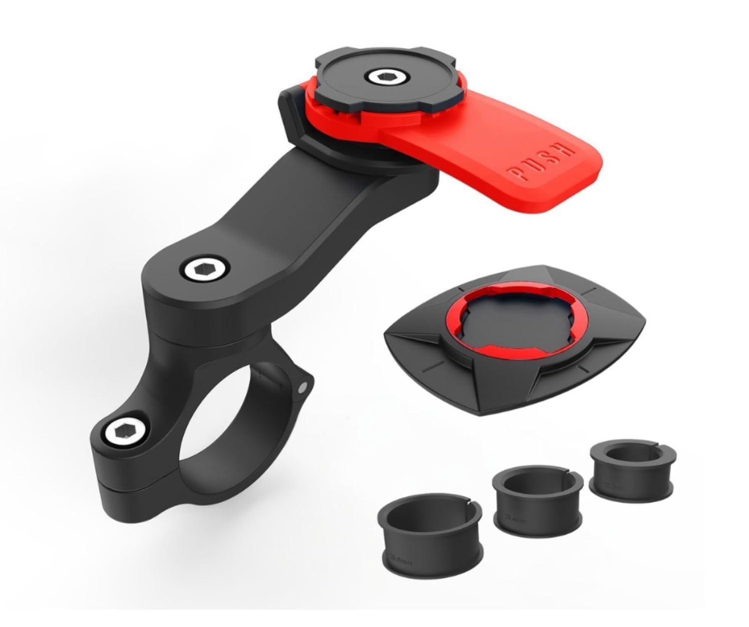 Laven & Ivory Bike Phone Holder for 4.7-7.4'' Smartphones | 360° Rotatable Motorcycle Phone Mount with Quick Release Adapter | Secure Handlebar Riding Support