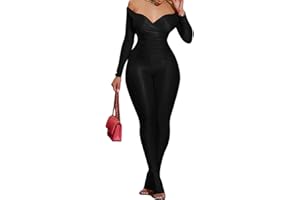 acelyn 2 Piece Outfits for Women Sexy Off Shoulder Tops Bodycon Flared Pant Sets Club Outfits Tracksuit