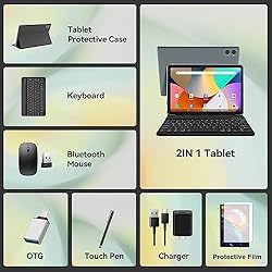 Tablet Android 2023 10 Inch Tablet, 2-In-1