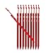 Sportneer 10x Tent Stakes Heavy Duty pegs with Carrying Pouch, Red