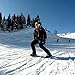 Snowfeet - Mini Short Ski Skates for Snow | Skis for Winter Shoes | Short Snowskates Snowblades Skiboards | The Real Original (Black)