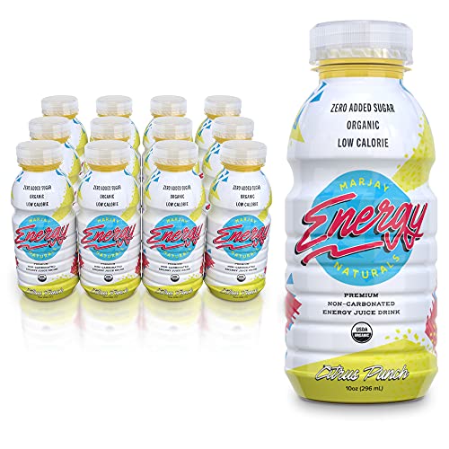 Organic Energy Drink 180mg Caffeine, Zero Added Sugar, Low Calorie