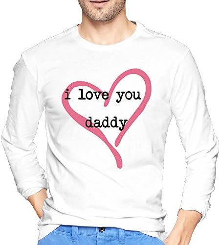 Anch Men's I Love You Daddy White Long Sleeve T Shirts