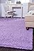 Unique Loom Solid Shag Collection Lilac 4 x 6 Area Rug (4' x 6')