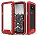 Zizo ION Series Compatible with Samsung Galaxy Note 8 Case Military Grade Drop Tested with Tempered Glass Screen Protector RED Clear