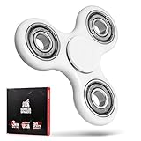 Gorilla Spinners - White Premium High Speed Fidget Spinner Toy, up to 4 min of Spin Time