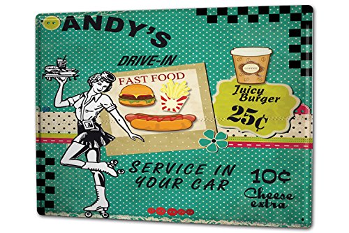 Tin Sign XXL Globetrotter Drive In Fast Food