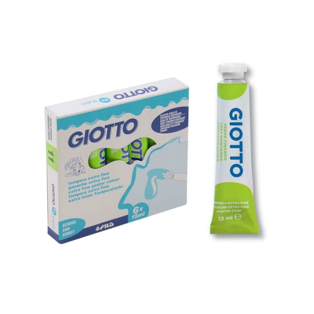 Tempera Giotto TUBO 4 (12ml) Green Cinnabar 11 Pieces: 6 [352011]