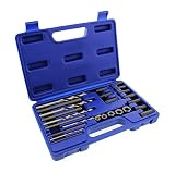 ABN Screw & Bolt Extraction 25-Piece Remover Tool Kit - Drill Bits, Extractor Pins, Drilling Guides, Extractor Nuts Set