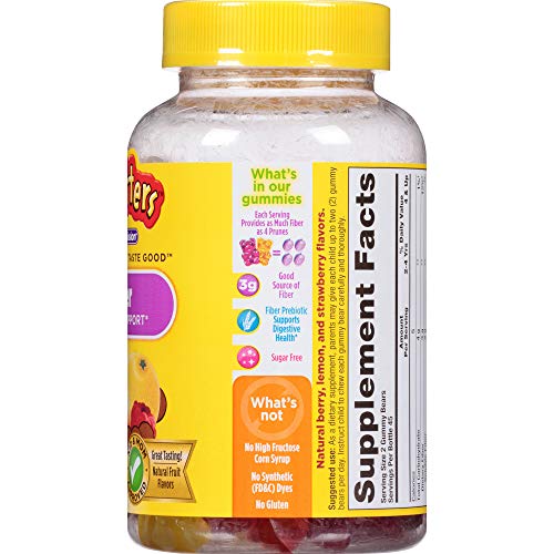 Lil Critters Kids Fiber Gummy Bears Supplement, Multi Color, Naturally