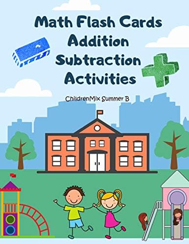 Math Flash Cards Addition Subtraction Activities: This math learning activities is for kids, homeschool kindergarten, First and second grade. There are 100 differentiated worksheets and math games.