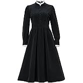 Womens Victorian Civil War Gown Stand Collar Regency Era Dress Edwardian Gown