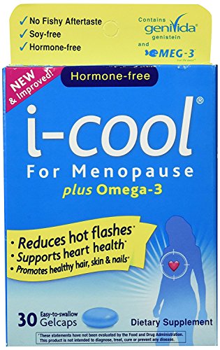 I-Cool For Menopause Dietary Supplement  Plus Omega-3 30 Tablets - Month Supply