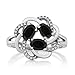 Gem Stone King 925 Sterling Silver Black Onyx Ring For Women (1.54 Cttw, Oval 6X4MM, Gemstone December Birthstone, Available In Size 5, 6, 7, 8, 9)