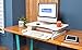 Rocelco ADR Standing Desk – Height Adjustable Sit Stand Desk Converter – Dual Monitor Capable – 32″ wide With Retractable Keyboard Tray – White Finishthumb 4
