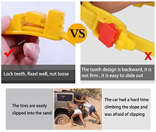 Diagtree ã€Updated Versionã€‘ Quick Snow Tire Chains, Easy Installation/Removal Even Women, Reusable 10Pcs Anti-Skid Cable Chains, Universal Size Fit All Your Family Automobiles Rim 13''-22''