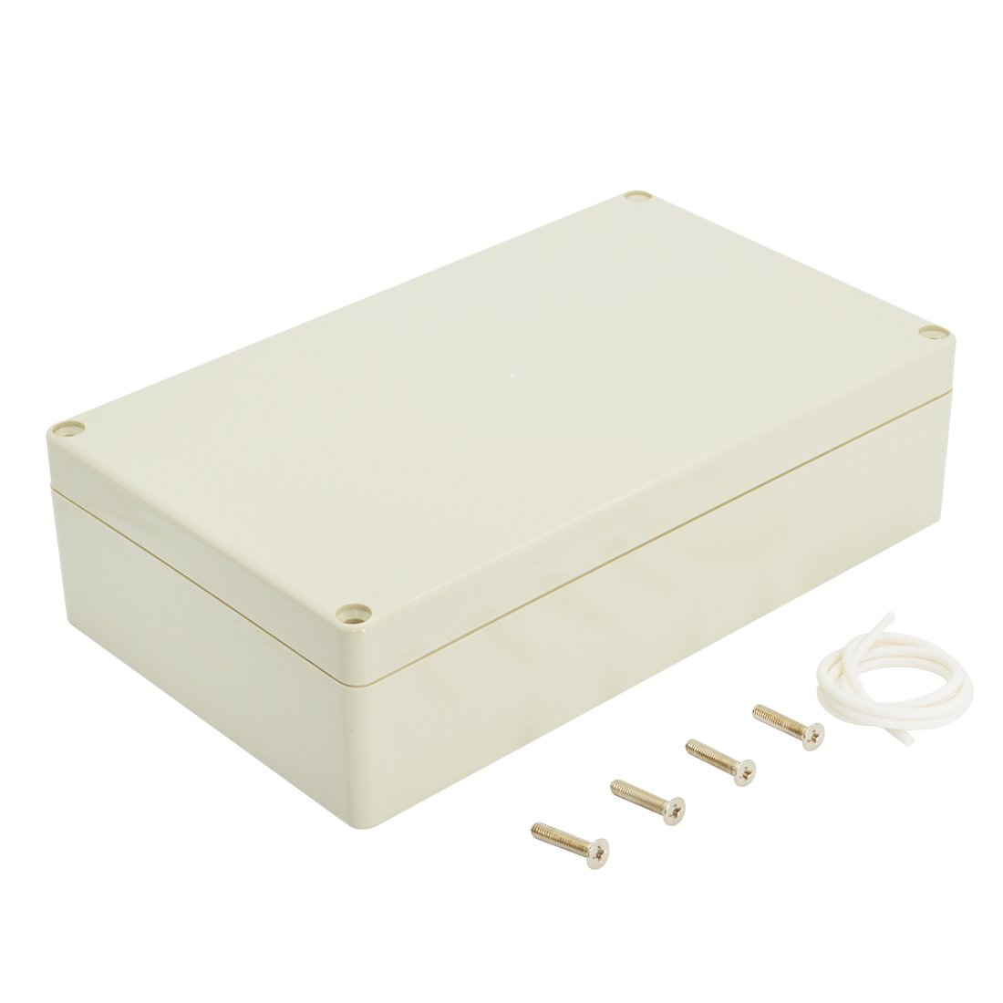 Photo 1 of LeMotech Waterproof Dustproof IP65 ABS Plastic Junction Box Universal Electric Project Enclosure Pale Gray 7.9 x 4.7 x 2.2 inch (200 x 120 x 56 mm)