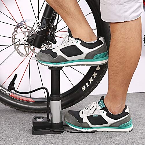 divinezon Portable Bike Pump Foot Activated Floor Pump Air Pump for car and Bike Bicycle