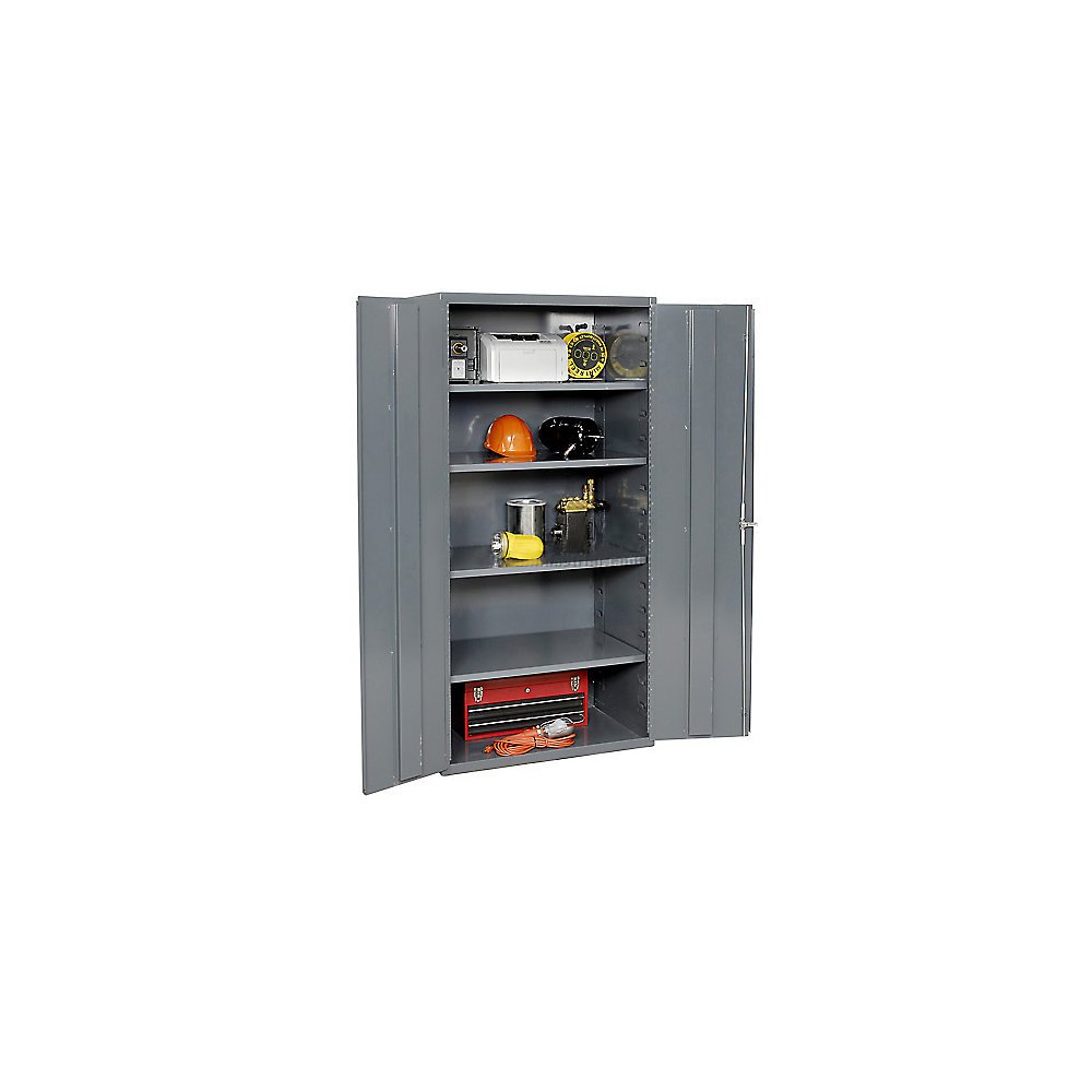 Photo 1 of Durham 16 Gauge Welded Steel Industrial Duty Strength Storage Cabinet, 2502-4S-95, 4 Adjustable Shelves